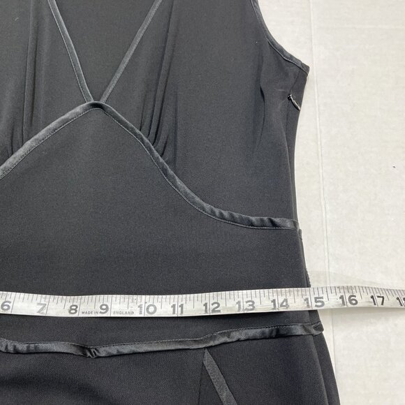 Vintage ABS Dress Womens L Black Babydoll Asymmetrical Ruffle Whimsigoth Y2K - Picture 5 of 6